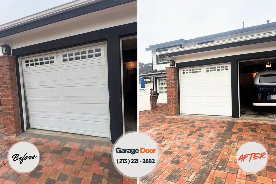 Before and after: garage door repair South Floral Park, NY